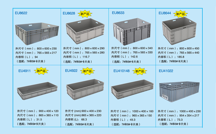 沈陽歐標(biāo)物流周轉(zhuǎn)箱,EU8622-EU41022-沈陽興隆瑞